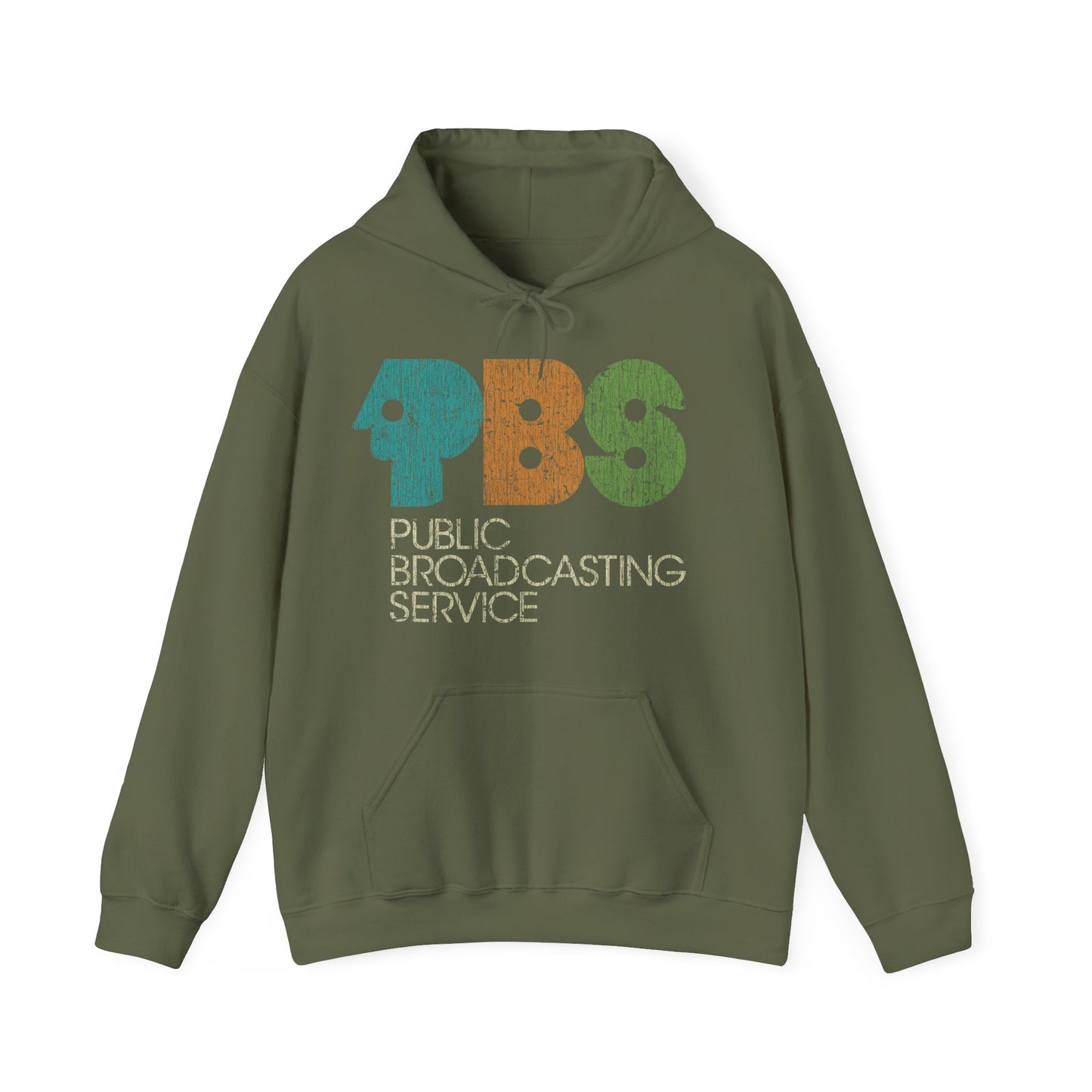 Public Broadcasting Service 1971 Vintage Men's Hoodie