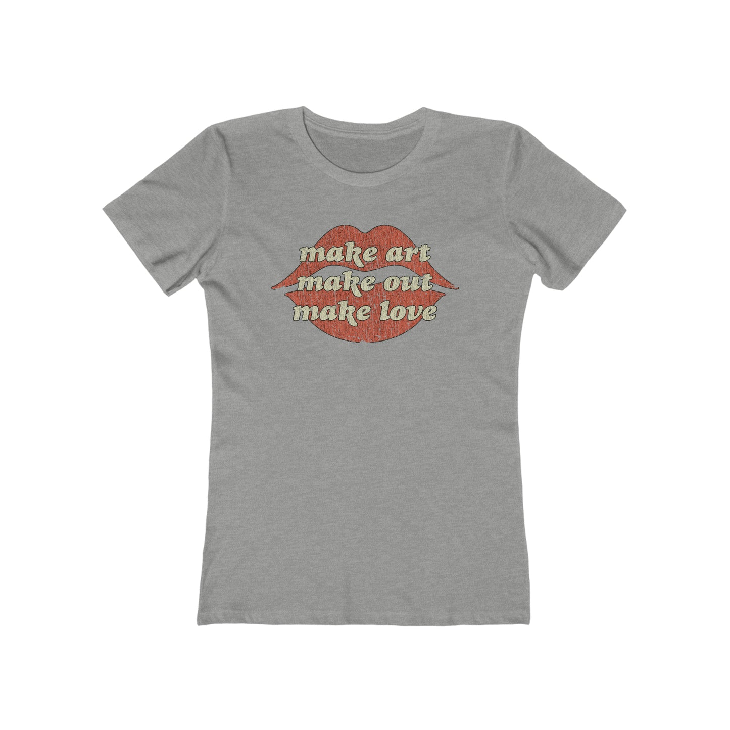 Make Art. Make Out. Make Love. 1971 Vintage Women's T-Shirt
