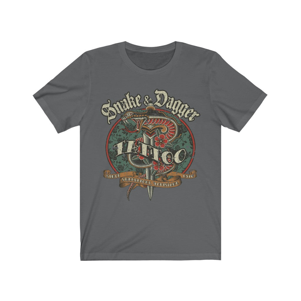Snake & Dagger Tattoo 1976 Vintage Men's T-Shirt