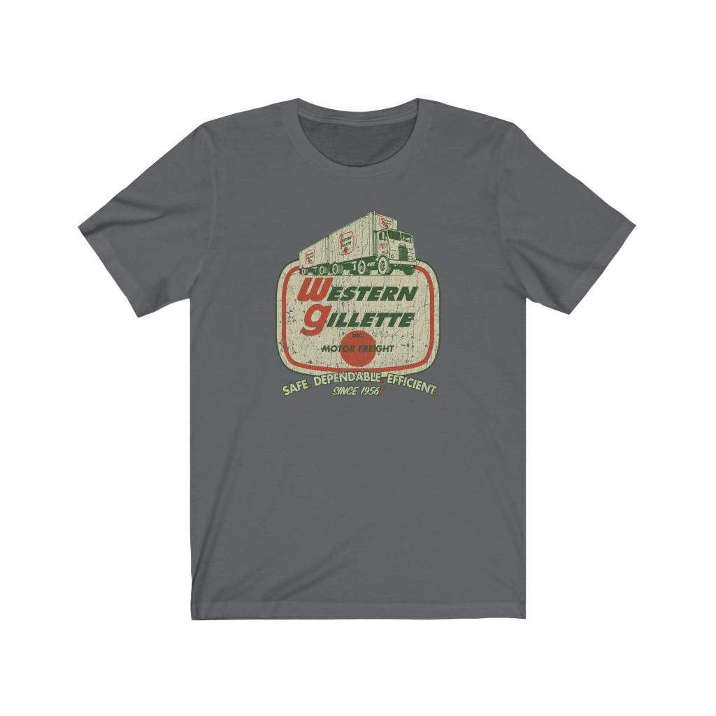 Western Gillette Motor Freight 1956 Vintage Men's T-Shirt