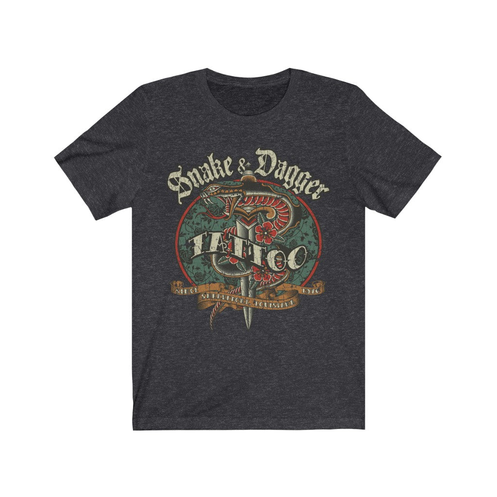 Snake & Dagger Tattoo 1976 Vintage Men's T-Shirt