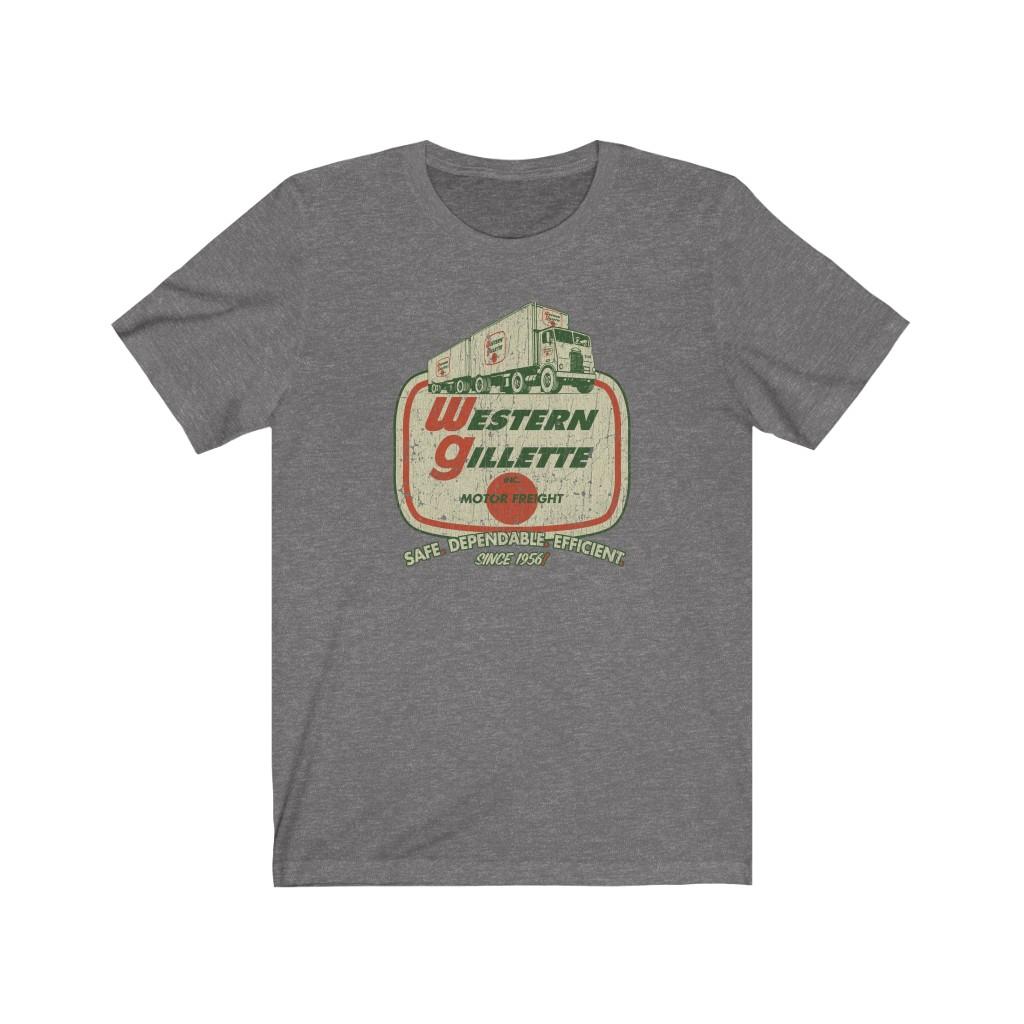 Western Gillette Motor Freight 1956 Vintage Men's T-Shirt