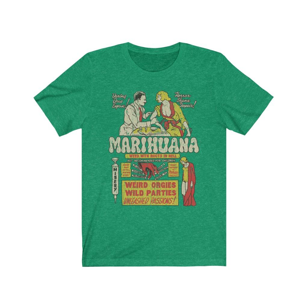 Marihuana - Weed With Roots In Hell 1936 Vintage Men's T-Shirt