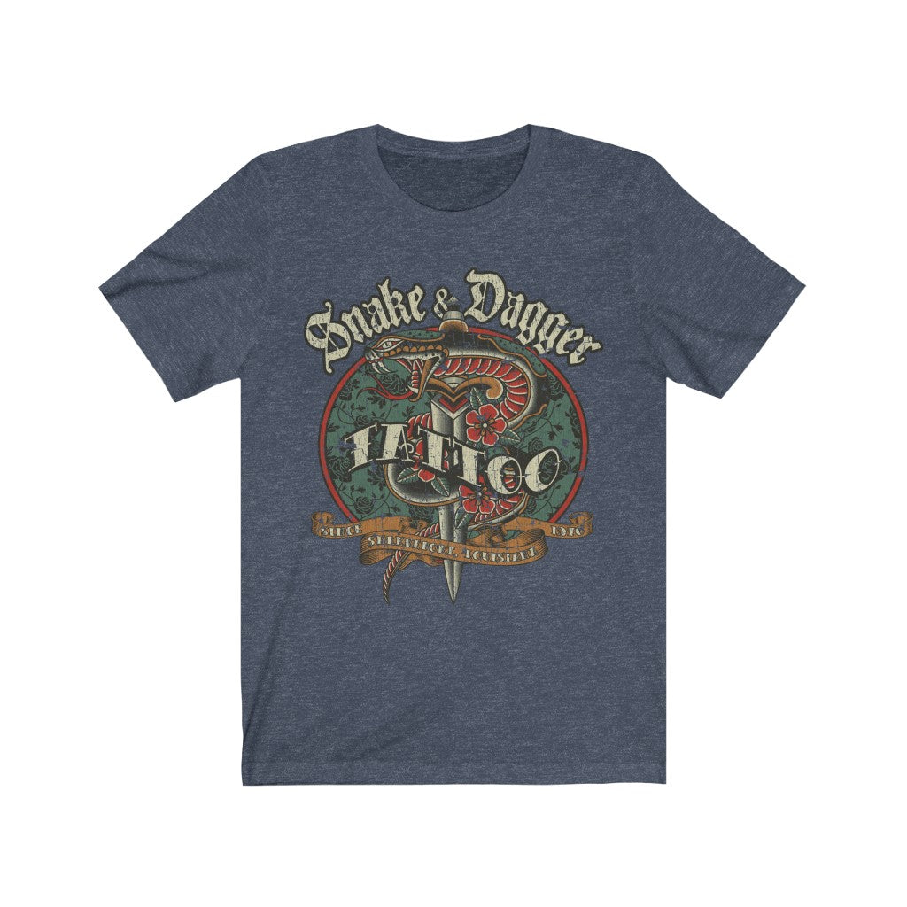 Snake & Dagger Tattoo 1976 Vintage Men's T-Shirt