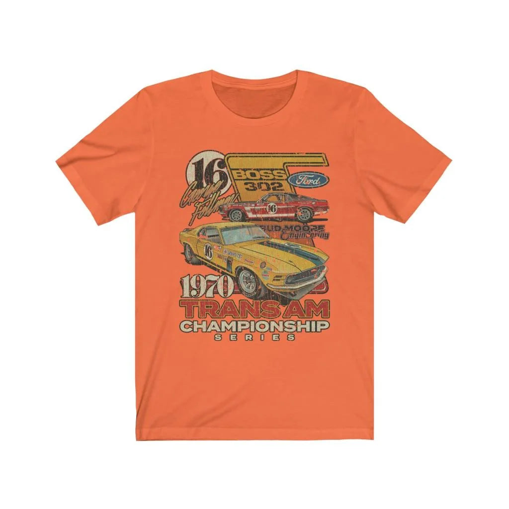 Trans Am Championship Mustang #16 1970 Vintage Men's T-Shirt