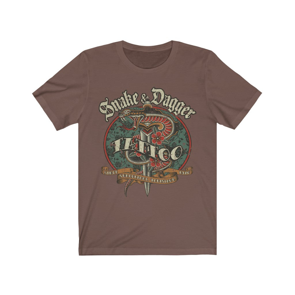 Snake & Dagger Tattoo 1976 Vintage Men's T-Shirt