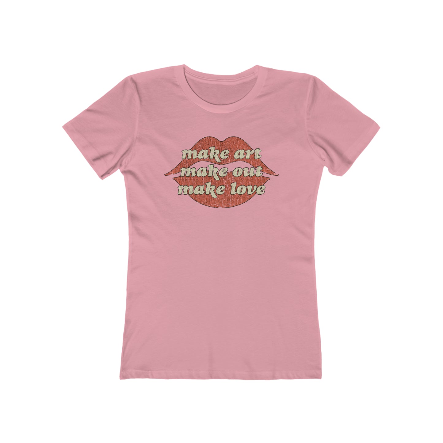 Make Art. Make Out. Make Love. 1971 Vintage Women's T-Shirt