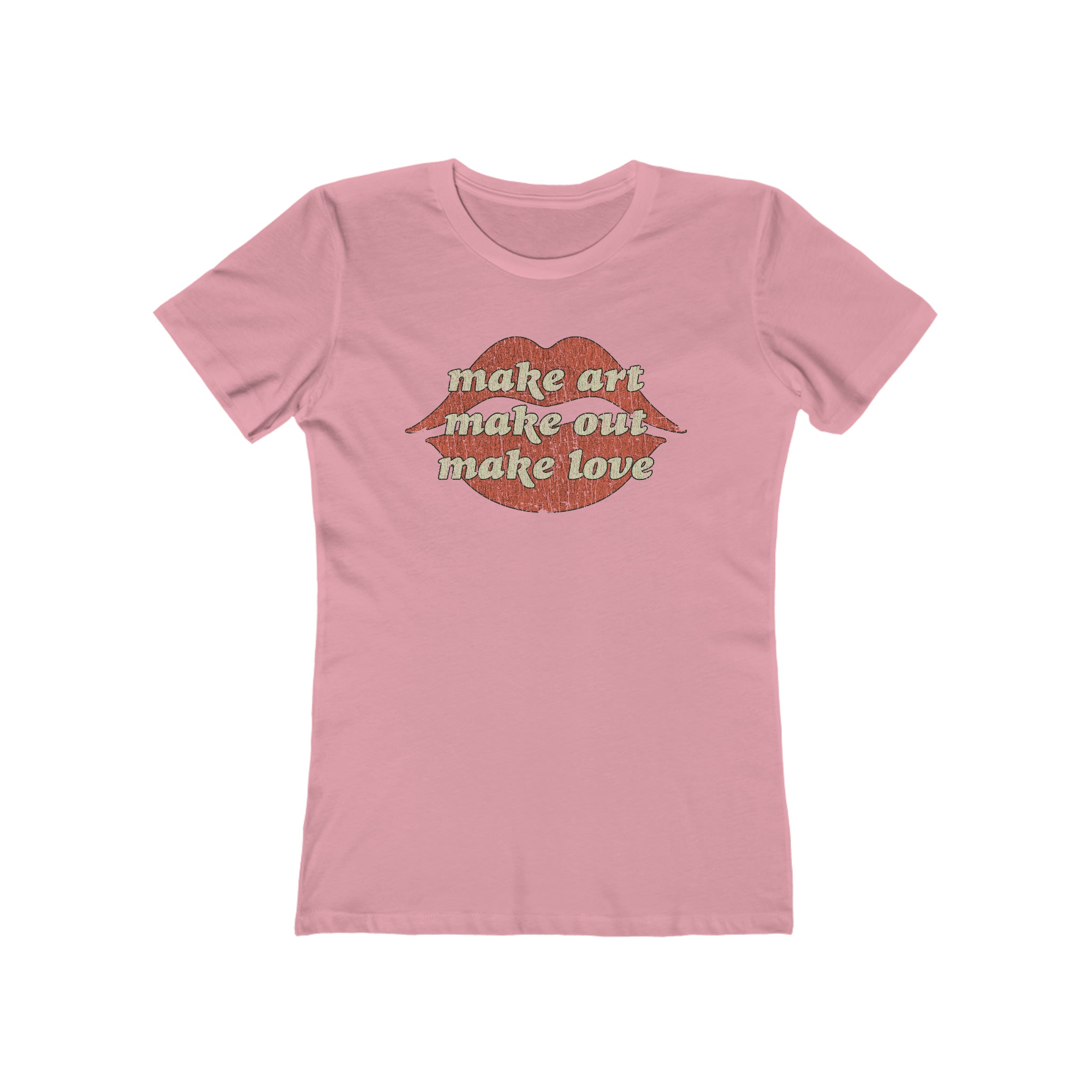 Make Art. Make Out. Make Love. 1971 Vintage Women's T-Shirt