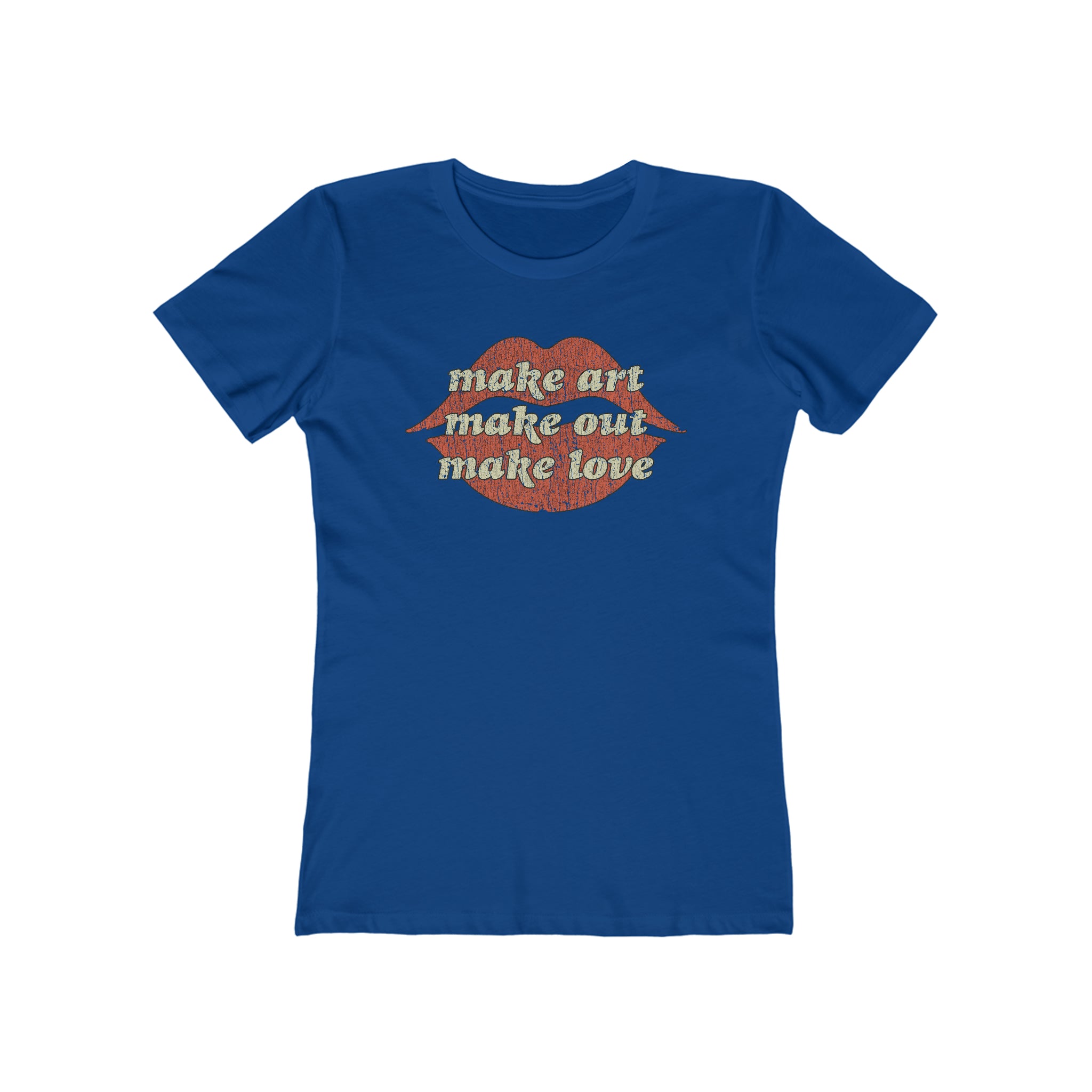 Make Art. Make Out. Make Love. 1971 Vintage Women's T-Shirt
