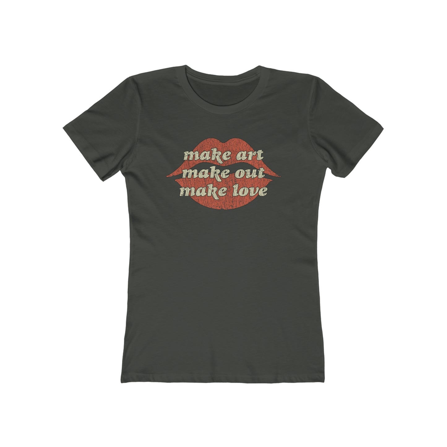 Make Art. Make Out. Make Love. 1971 Vintage Women's T-Shirt