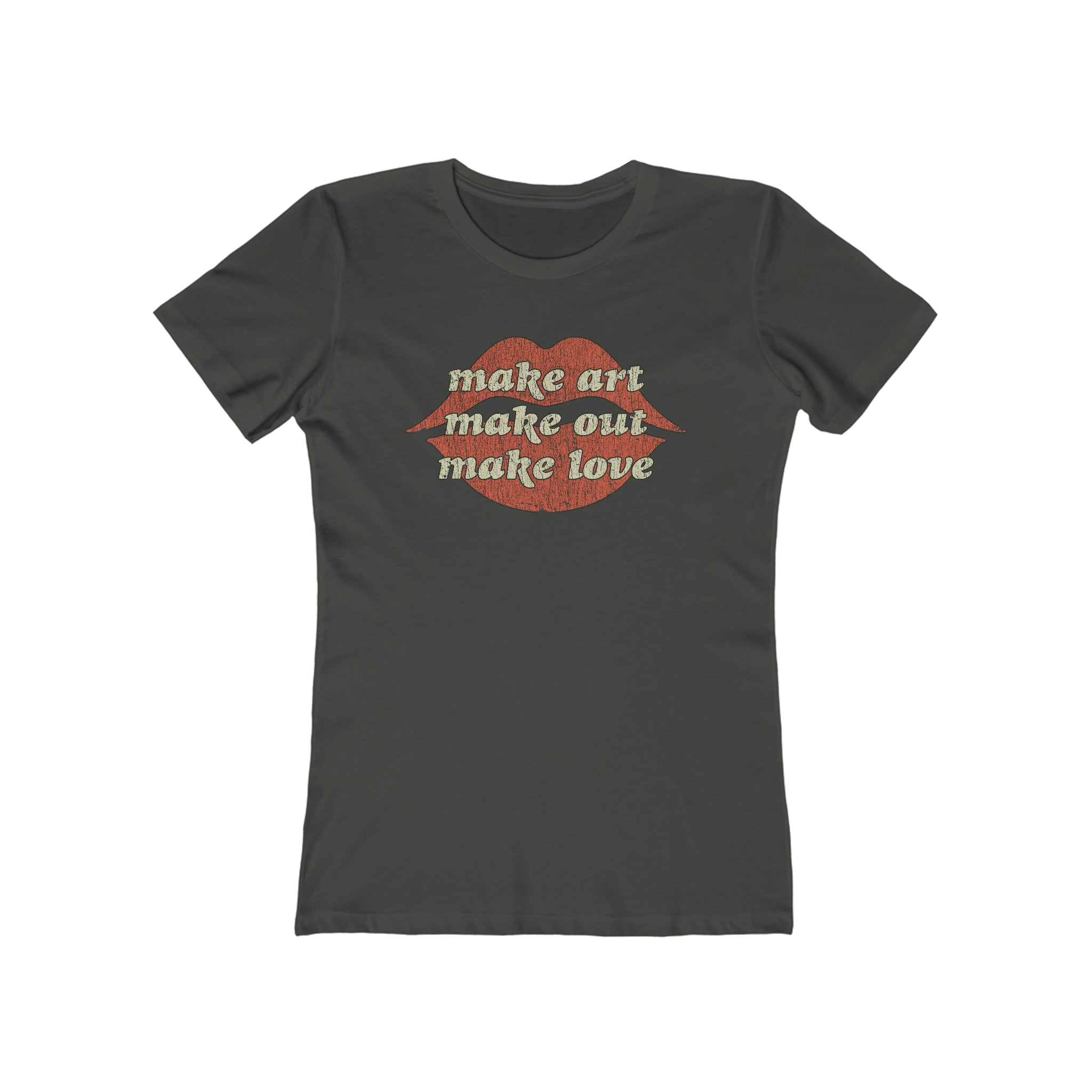 Make Art. Make Out. Make Love. 1971 Vintage Women's T-Shirt