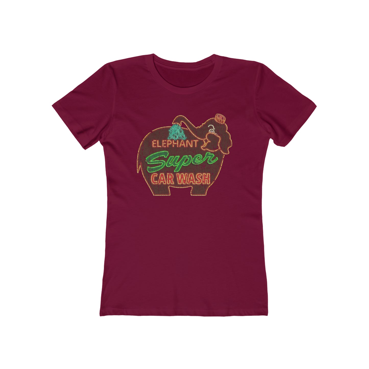 Elephant Super Car Wash 1956 Vintage Women's T-Shirt