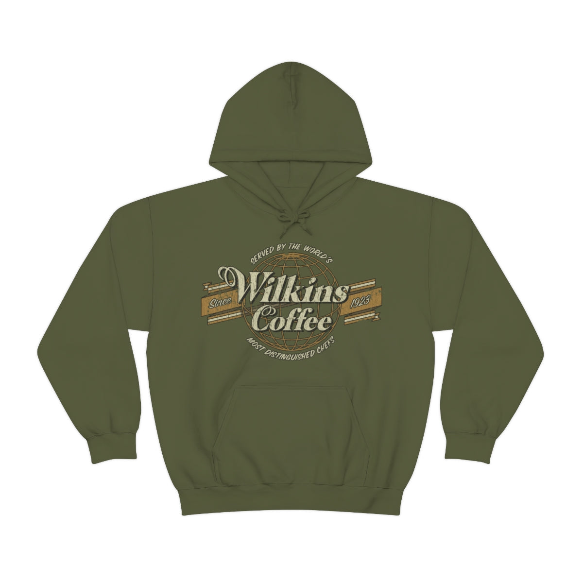 Wilkins Coffee Co. Globe 1923 Vintage Men's Hoodie