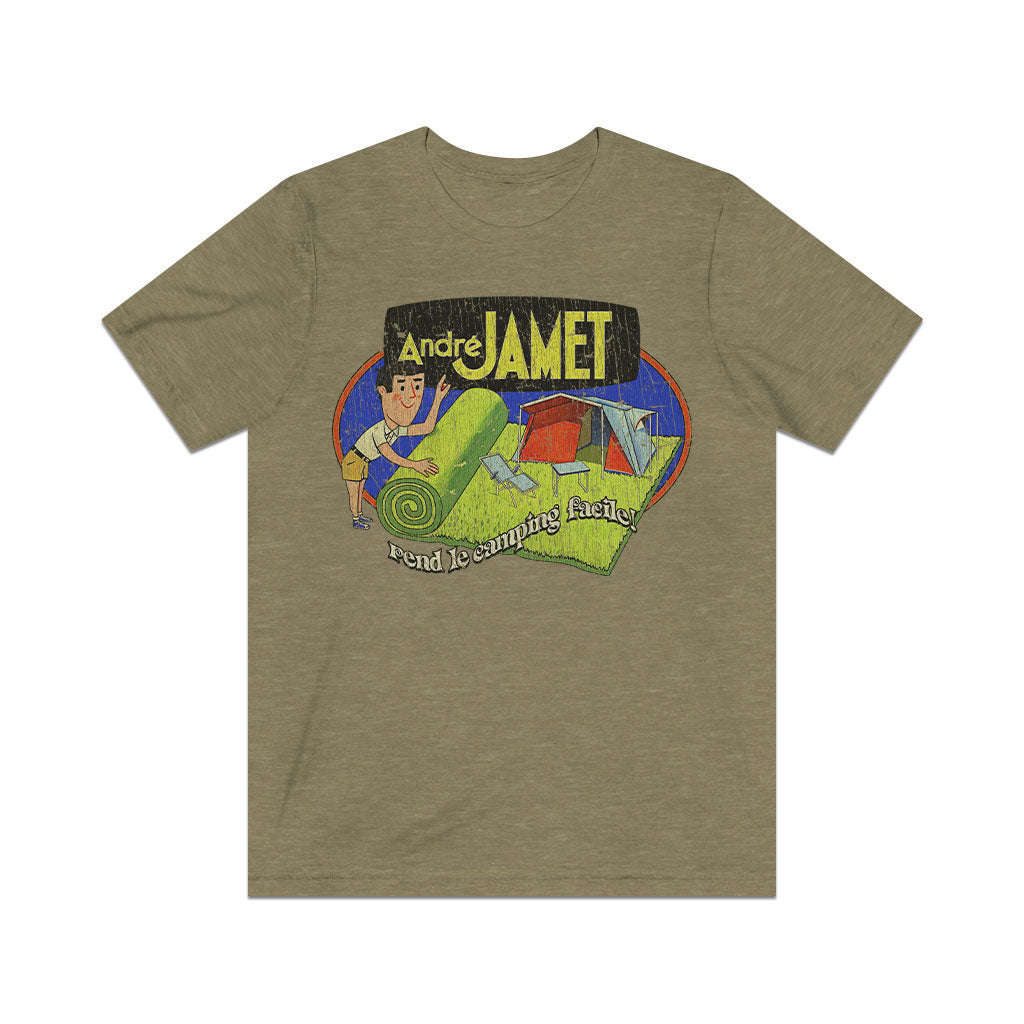 André Jamet Rend Le Camping Facile! 1929 Vintage Men’s T-Shirt