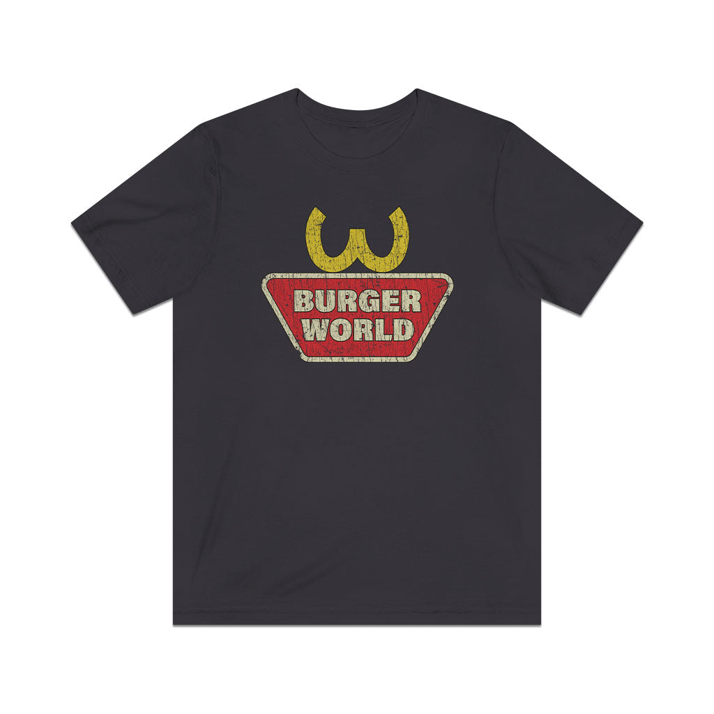 Burger World Arches 1993 Vintage Men's T-Shirt
