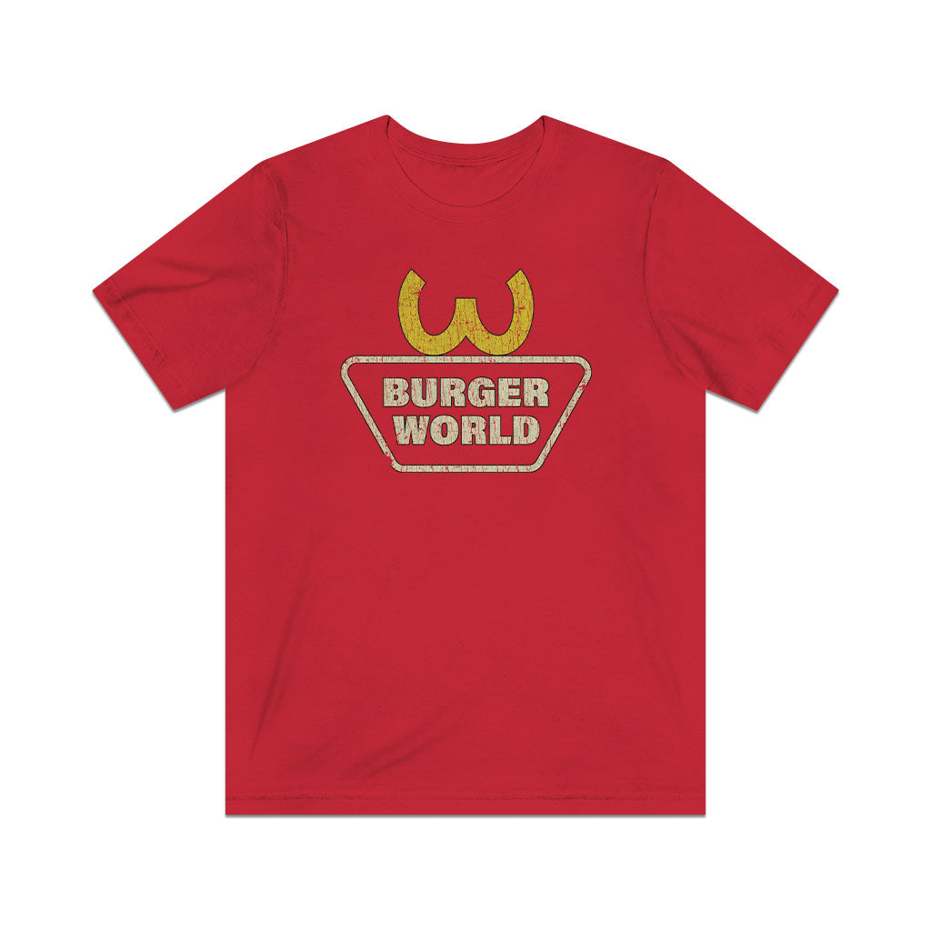 Burger World Arches 1993 Vintage Men's T-Shirt