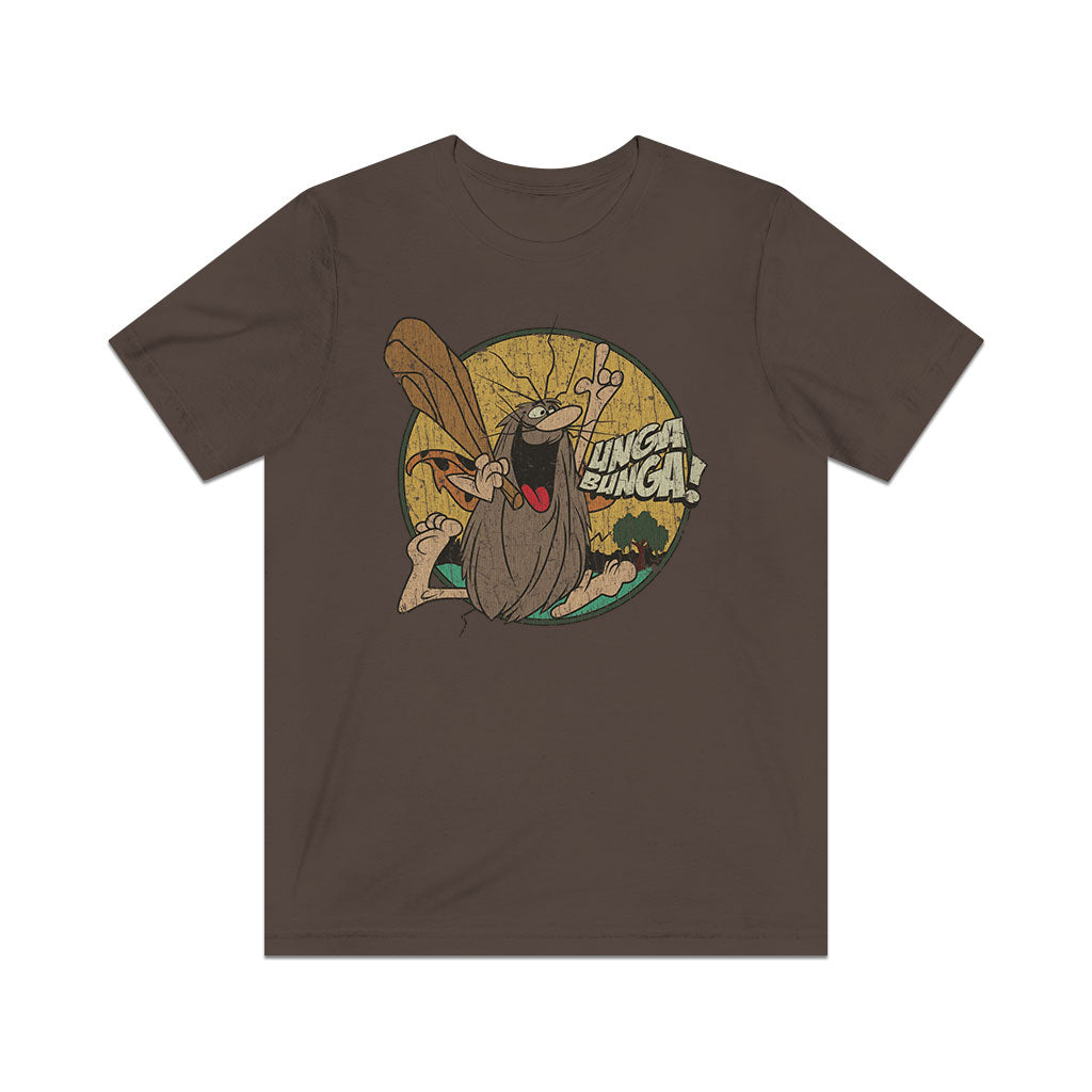 Cartoon Caveman 1977 Vintage Men's T-Shirt