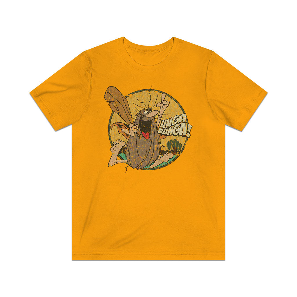 Cartoon Caveman 1977 Vintage Men's T-Shirt