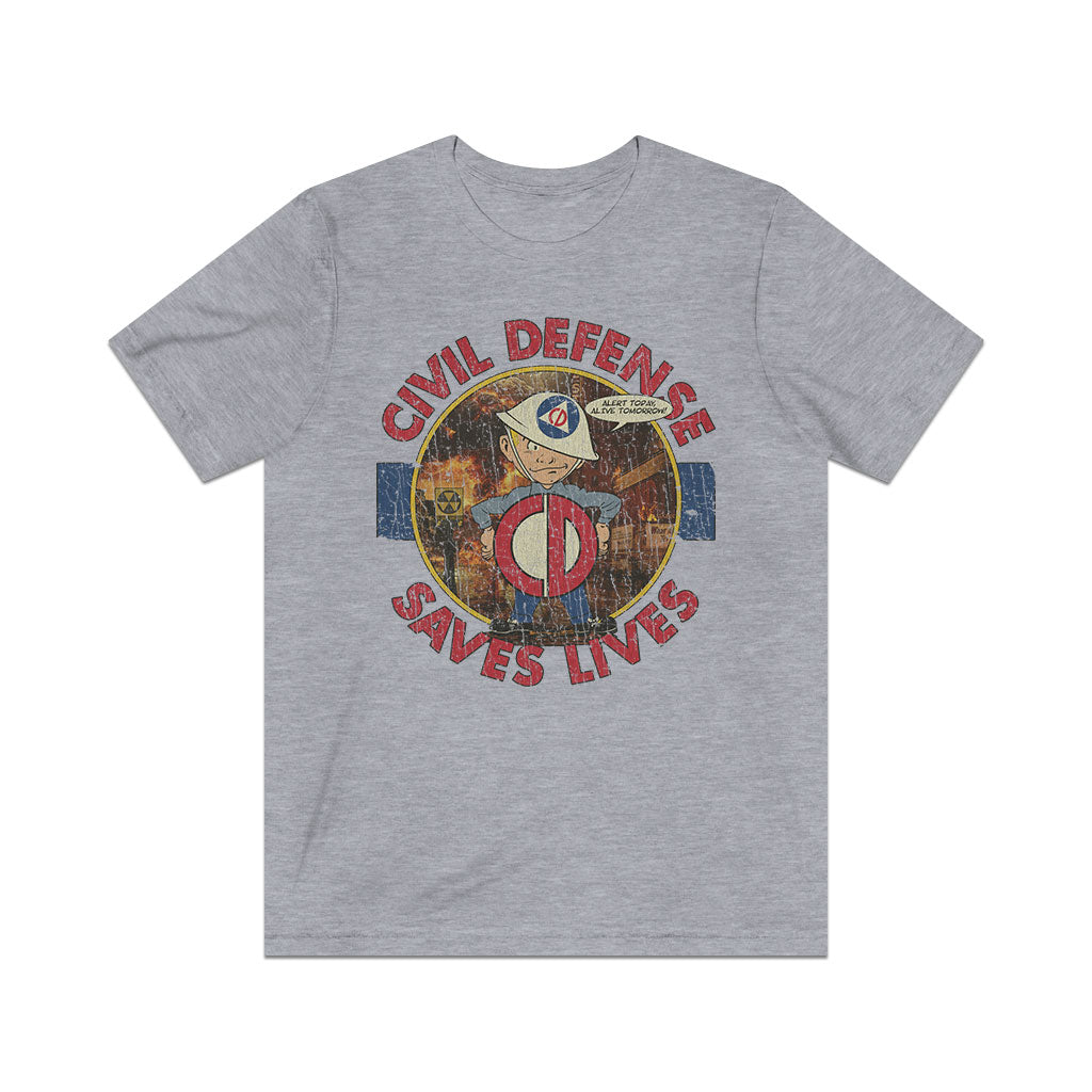 Civil Defense Saves Lives 1956 Vintage Men's T-Shirt