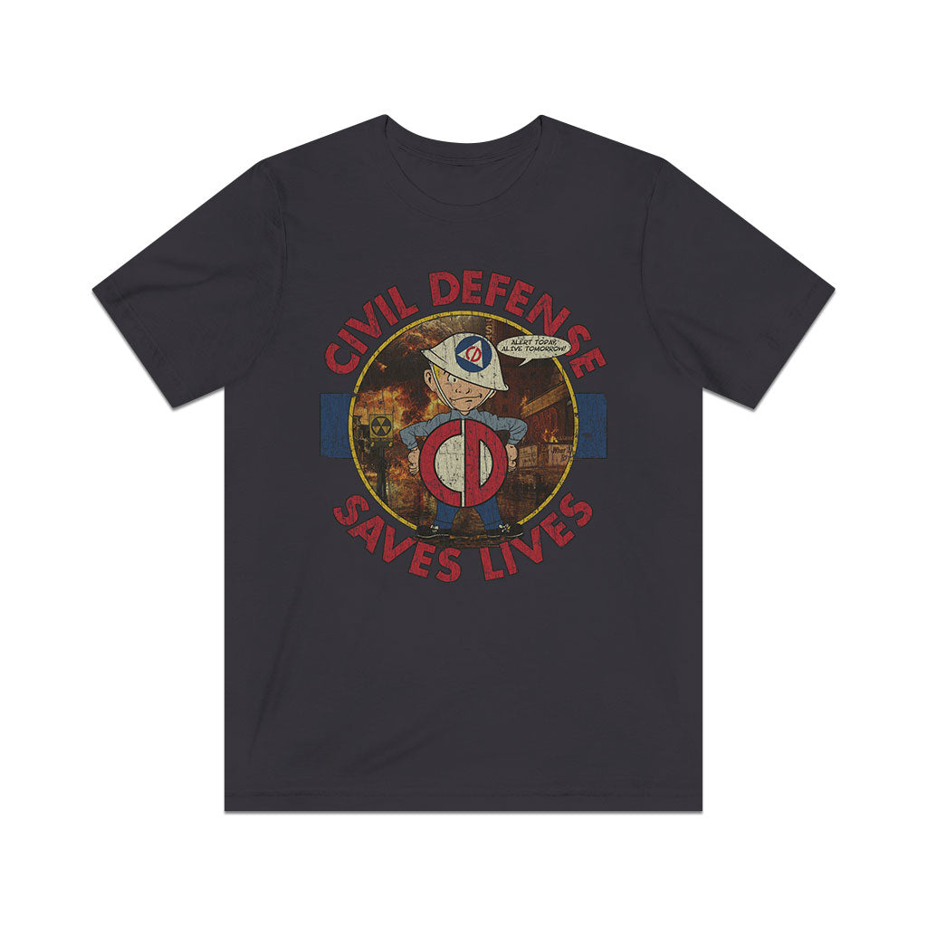 Civil Defense Saves Lives 1956 Vintage Men's T-Shirt