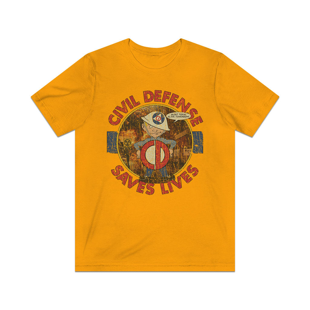 Civil Defense Saves Lives 1956 Vintage Men's T-Shirt