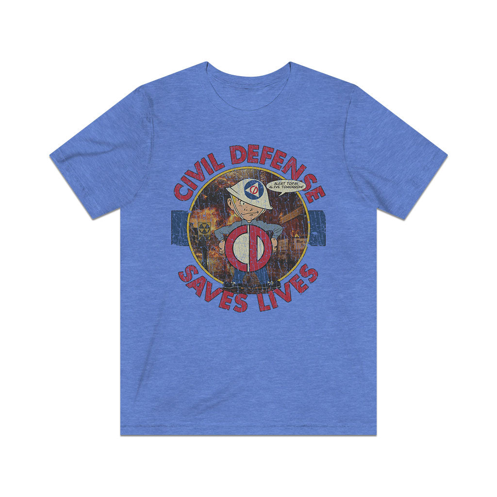 Civil Defense Saves Lives 1956 Vintage Men's T-Shirt