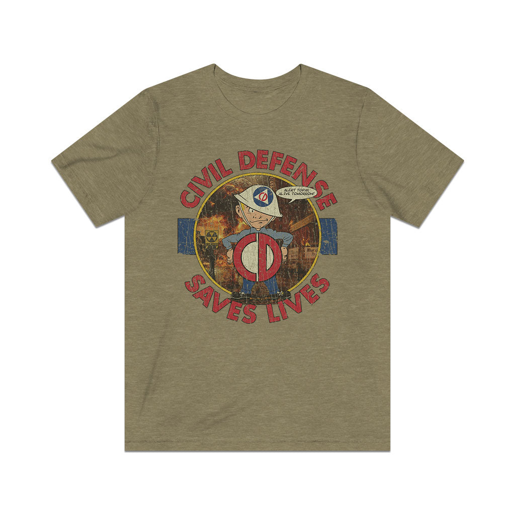 Civil Defense Saves Lives 1956 Vintage Men's T-Shirt