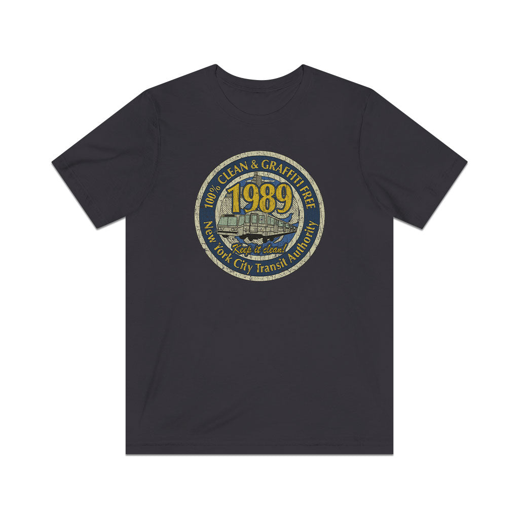 Clean & Graffiti Free NYC 1989 Vintage Men's T-Shirt