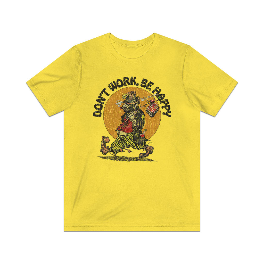 Don't Work, Be Happy 1988 Vintage Men's T-Shirt