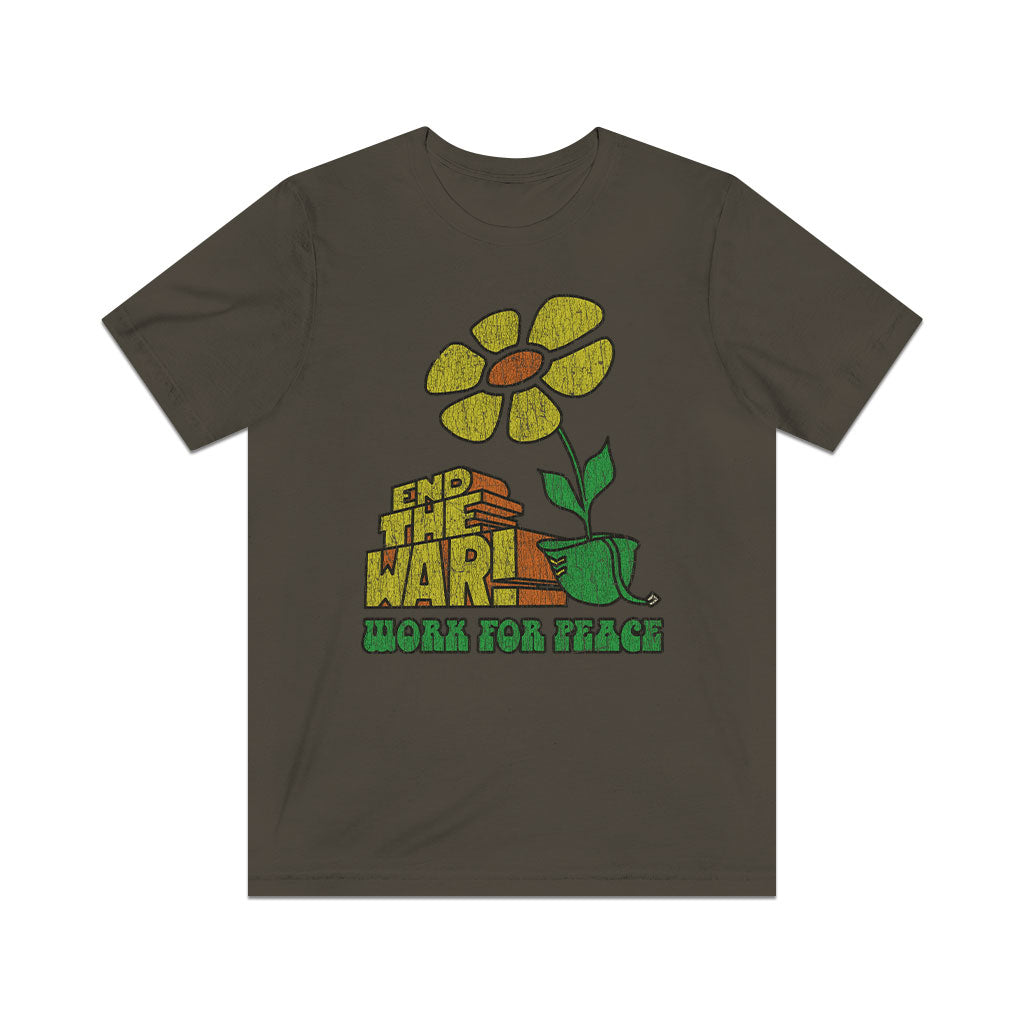 End The War Work For Peace 1969 Vintage Men's T-Shirt