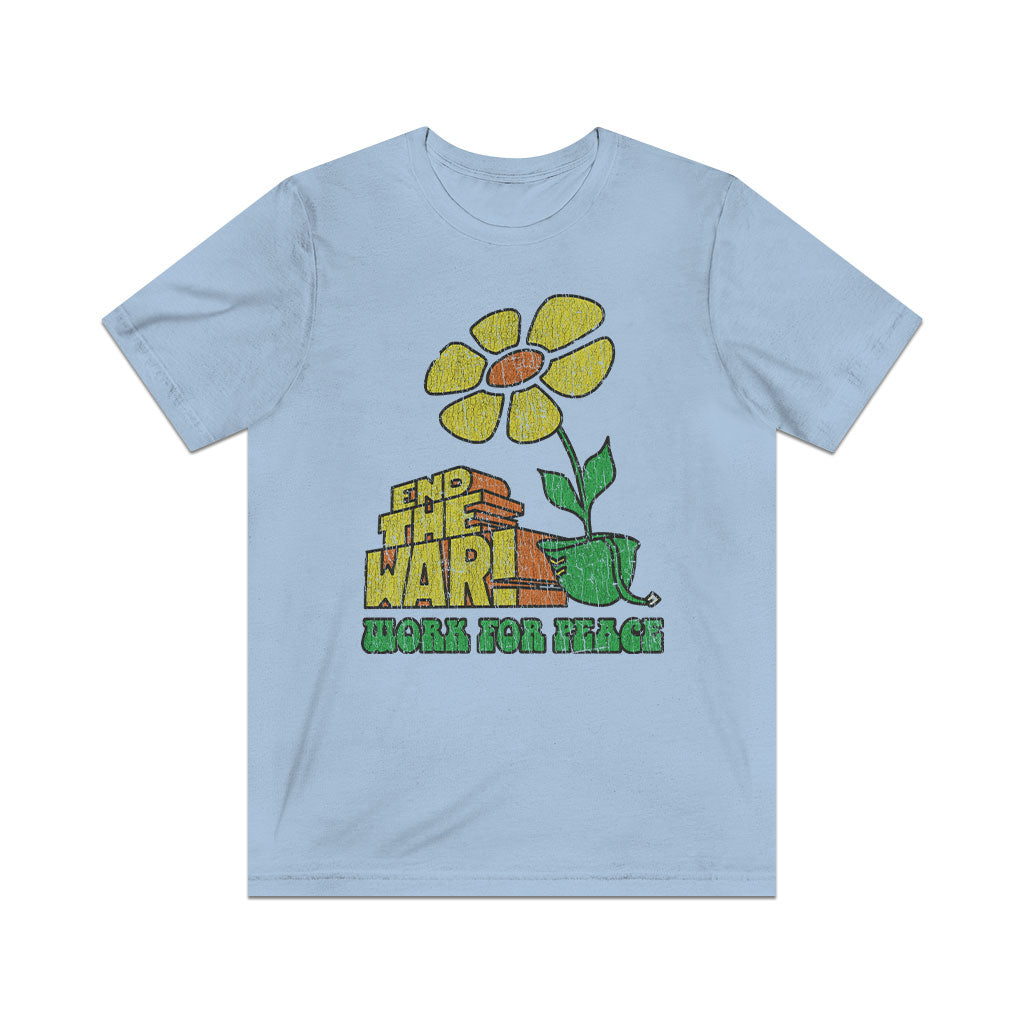 End The War Work For Peace 1969 Vintage Men's T-Shirt