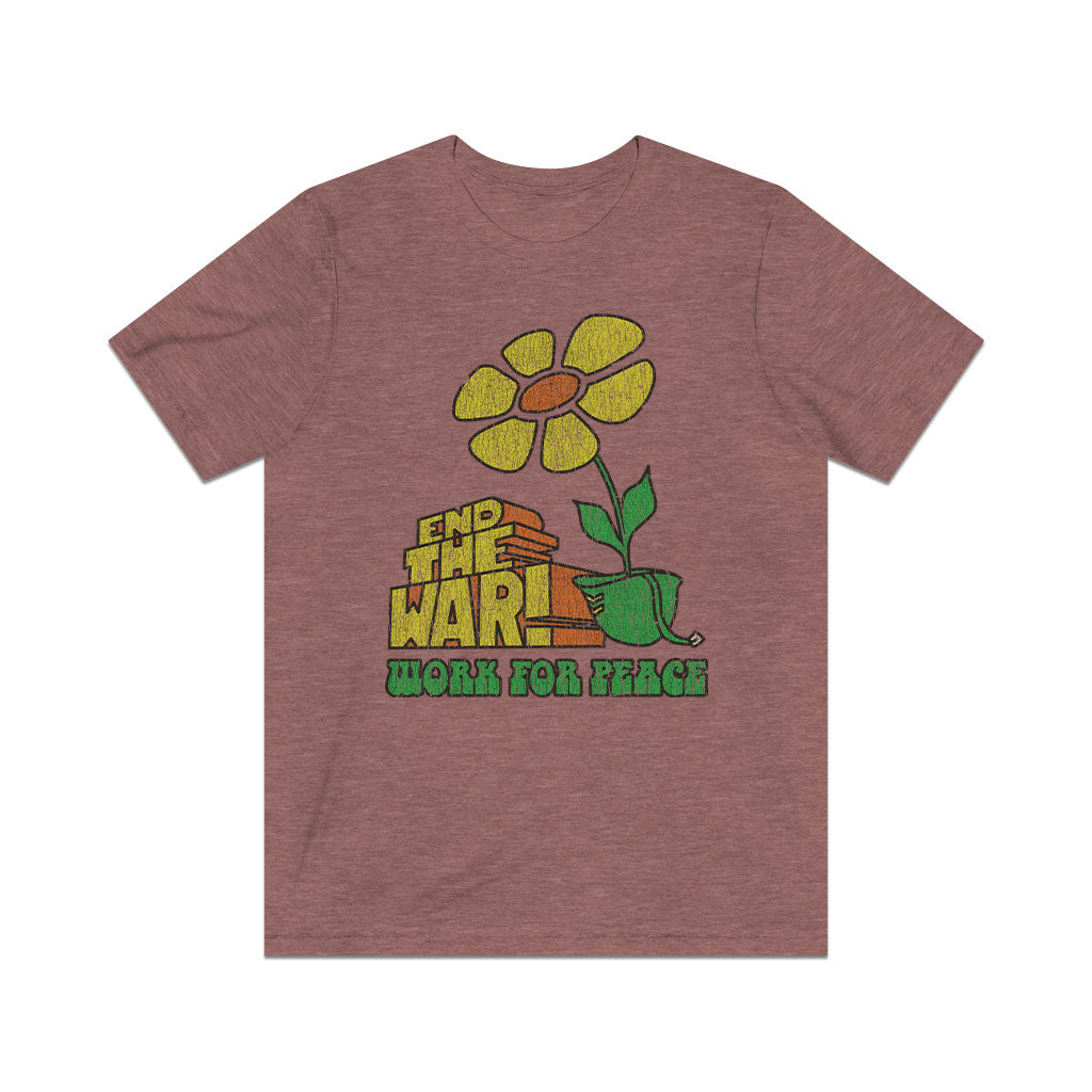 End The War Work For Peace 1969 Vintage Men's T-Shirt
