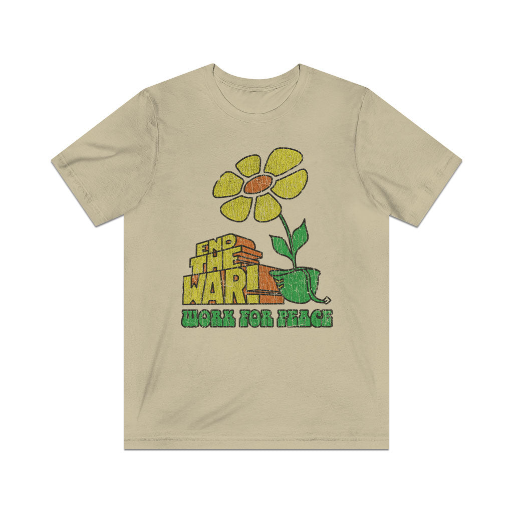 End The War Work For Peace 1969 Vintage Men's T-Shirt