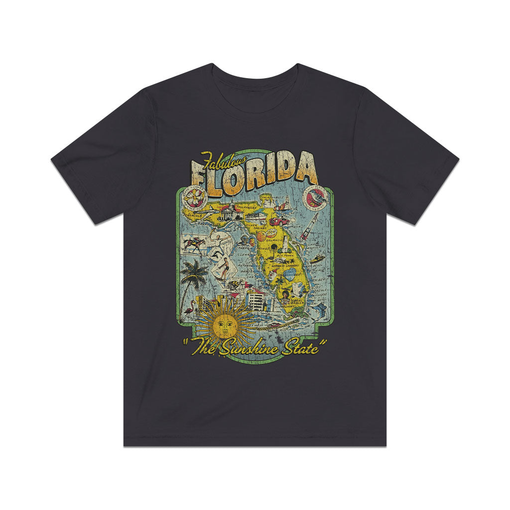 Fabulous Florida The Sunshine State 1958 Vintage Men’s T-Shirt