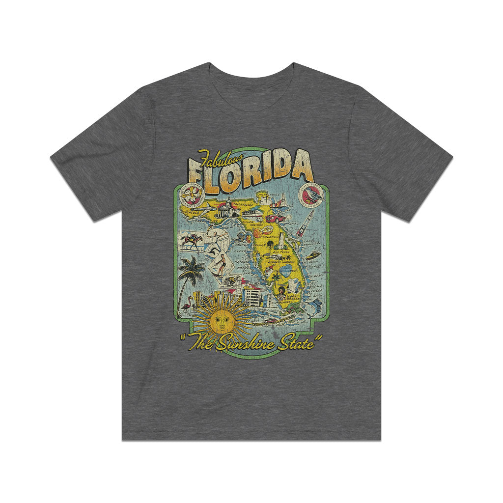 Fabulous Florida The Sunshine State 1958 Vintage Men’s T-Shirt