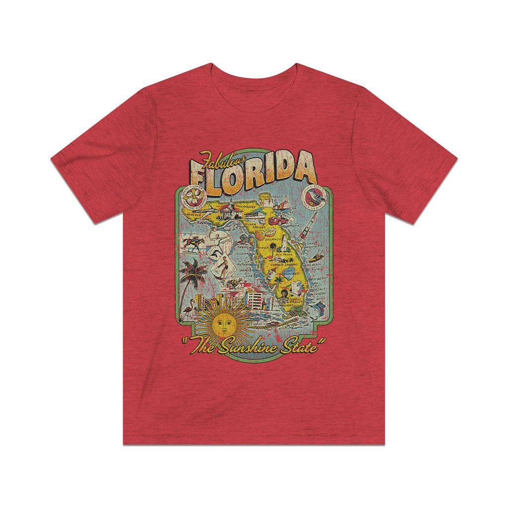 Fabulous Florida The Sunshine State 1958 Vintage Men’s T-Shirt