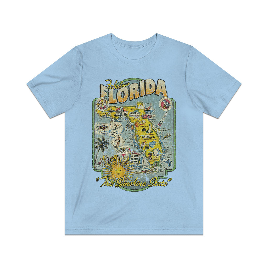 Fabulous Florida The Sunshine State 1958 Vintage Men’s T-Shirt