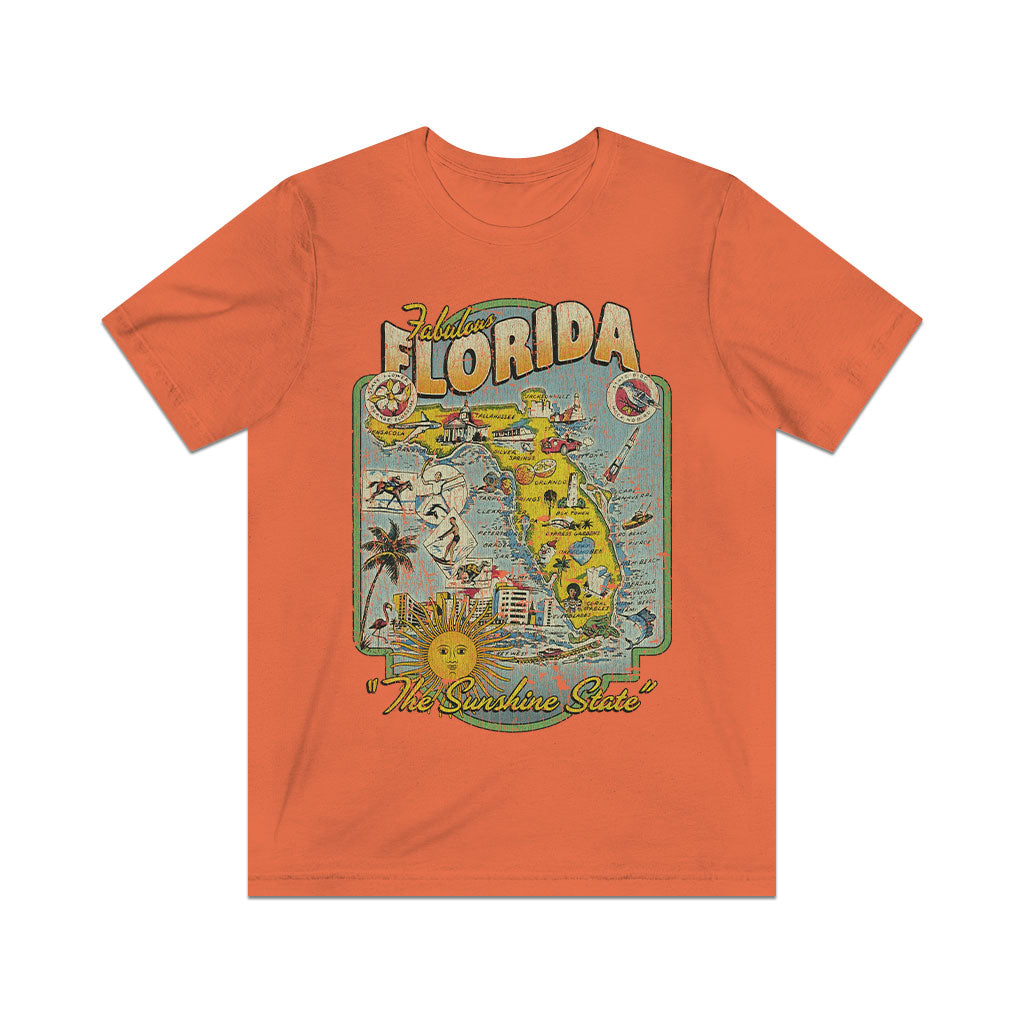 Fabulous Florida The Sunshine State 1958 Vintage Men’s T-Shirt