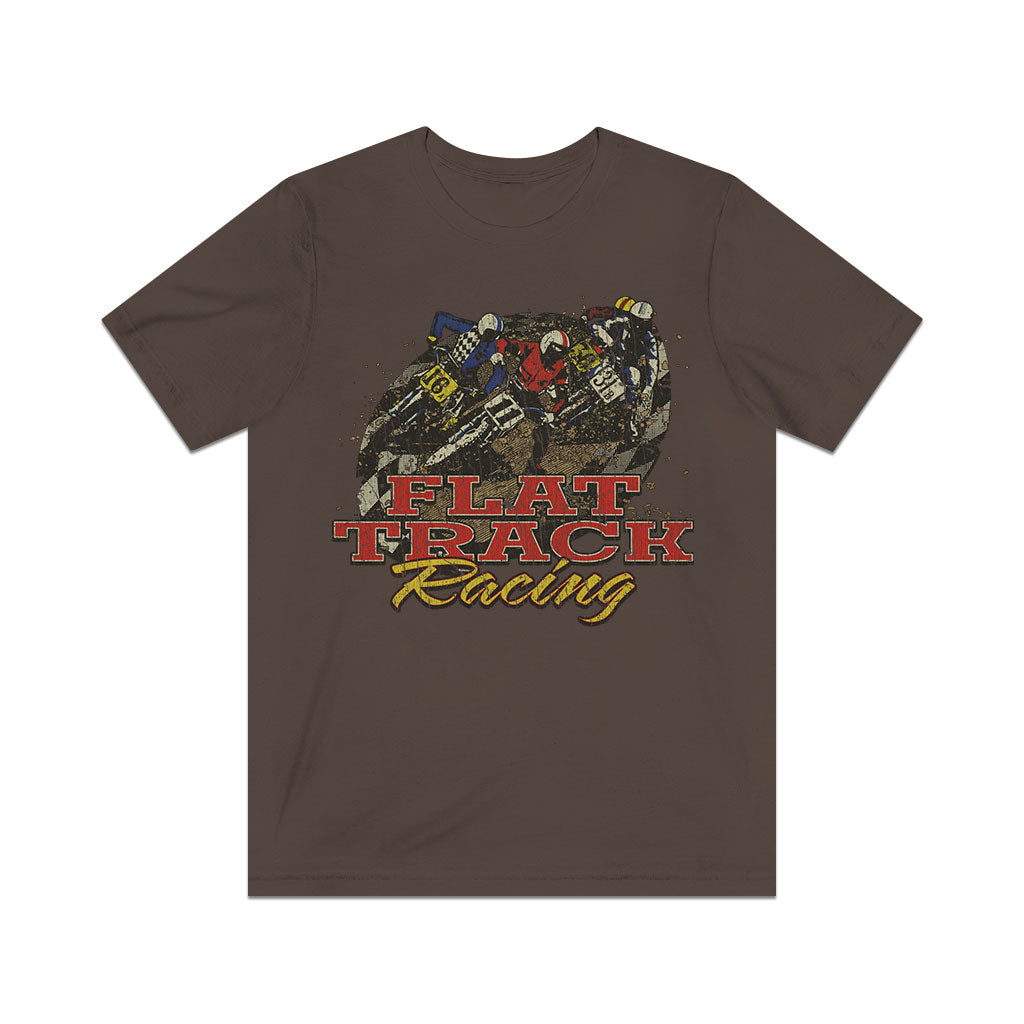 Flat Track Motorcycle Racing 1974 Vintage Men's T-Shirt