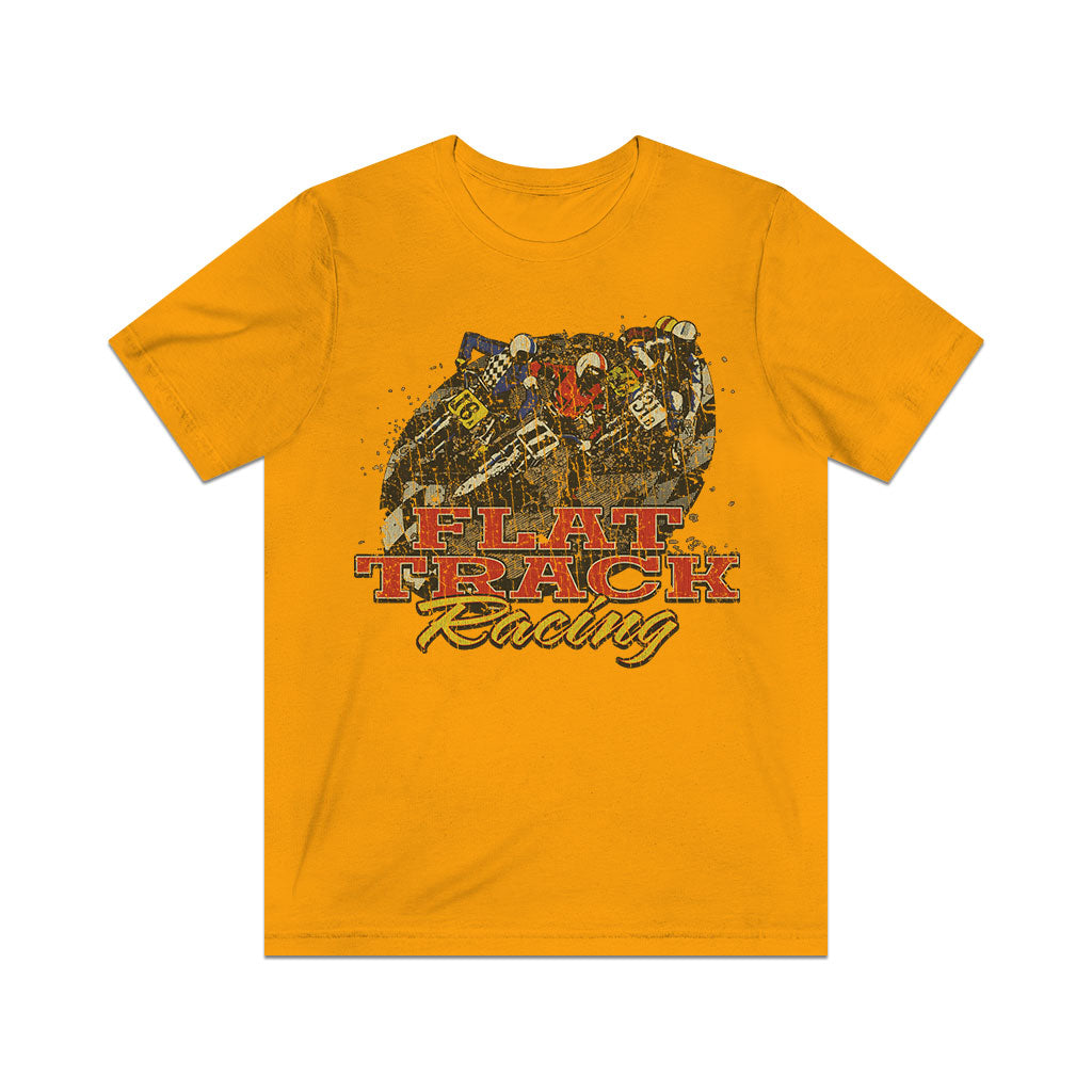 Flat Track Motorcycle Racing 1974 Vintage Men's T-Shirt