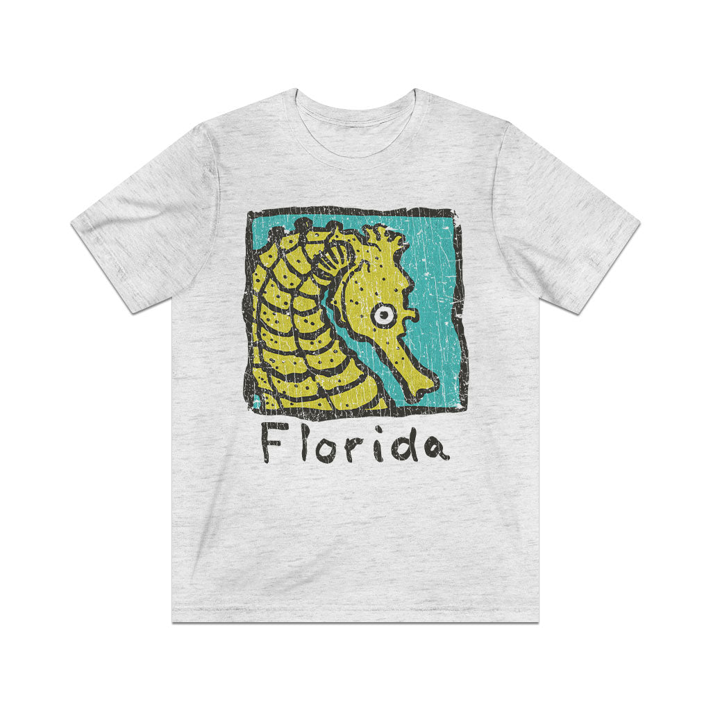 Florida Vacation Seahorse 1986  Vintage Men's T-Shirt