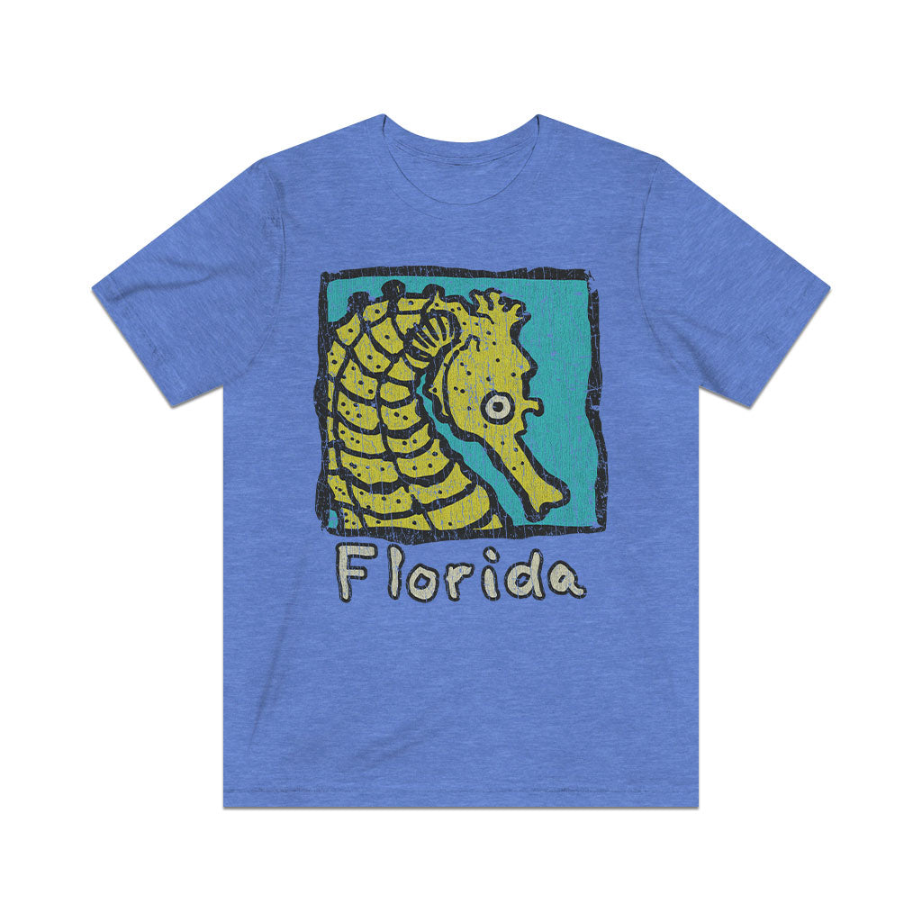 Florida Vacation Seahorse 1986  Vintage Men's T-Shirt