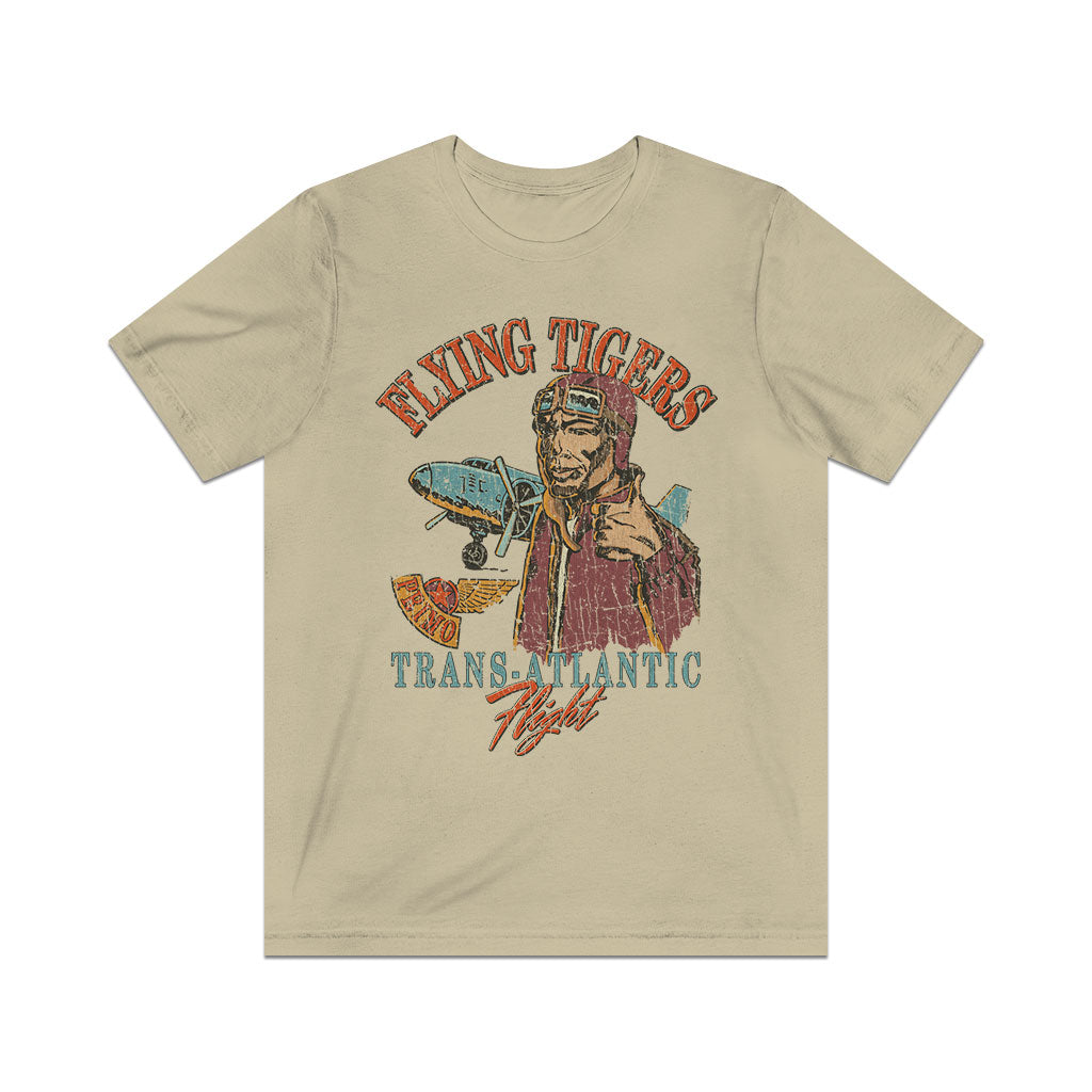 Flying Tigers Trans-Atlantic Flight 1988 Vintage Men's T-Shirt
