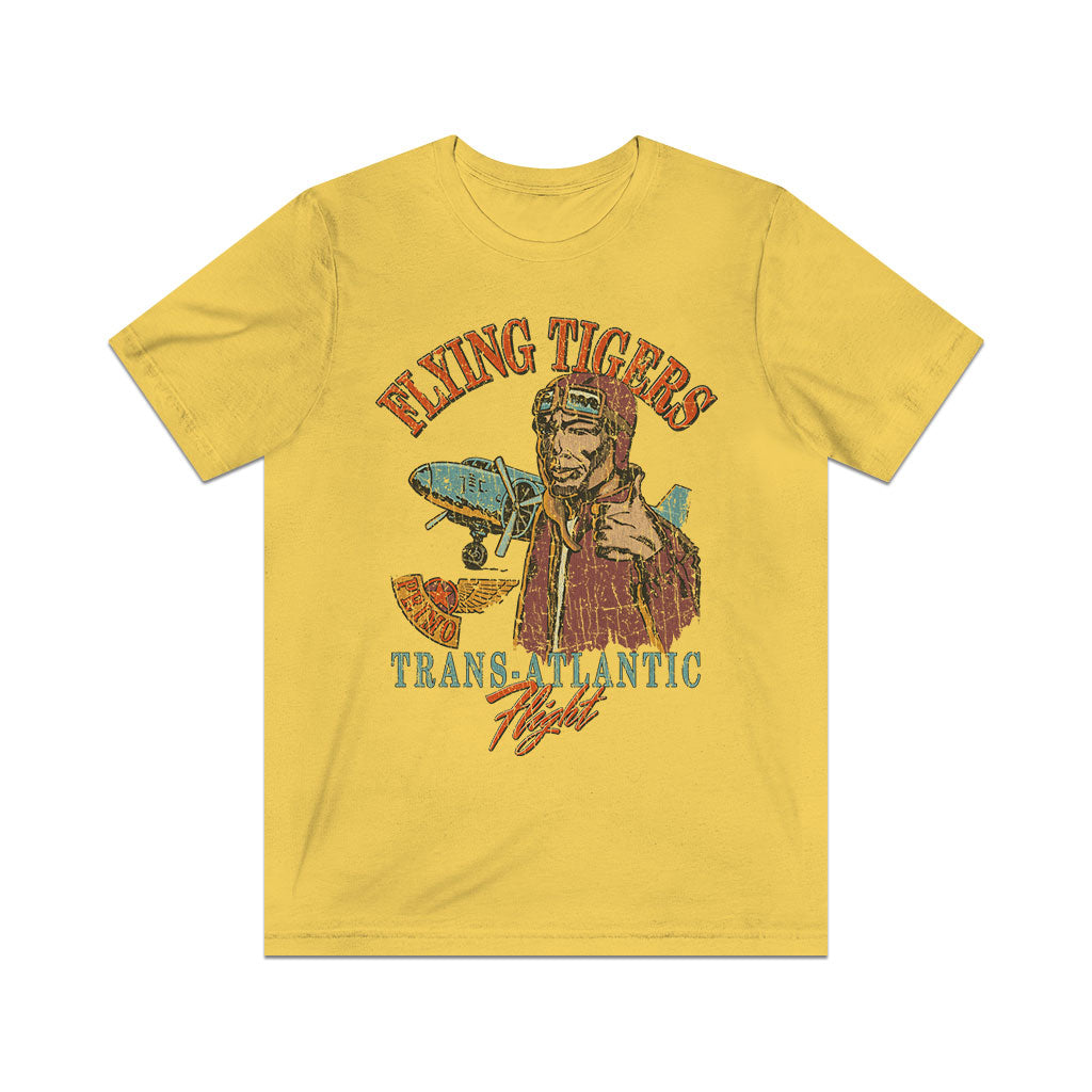 Flying Tigers Trans-Atlantic Flight 1988 Vintage Men's T-Shirt