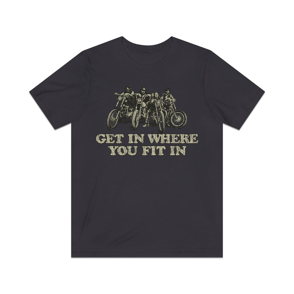 Get in Where You Fit in 1970 Vintage Men's T-Shirt