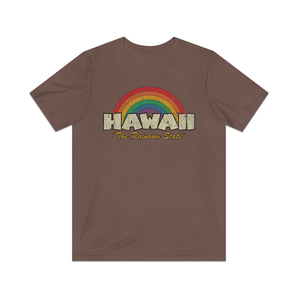 Hawaii The Rainbow State 1986 Vintage Men's T-Shirt