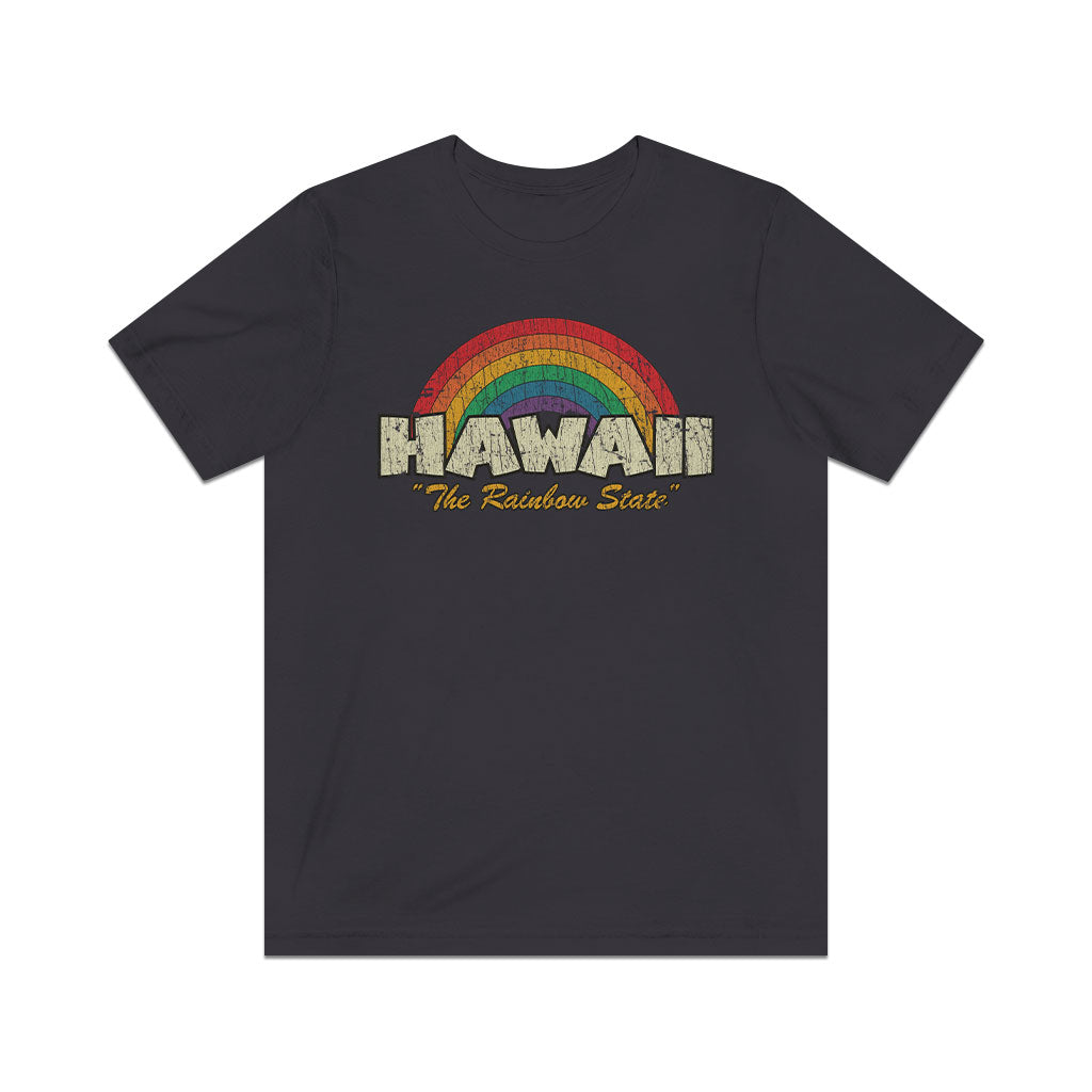 Hawaii The Rainbow State 1986 Vintage Men's T-Shirt