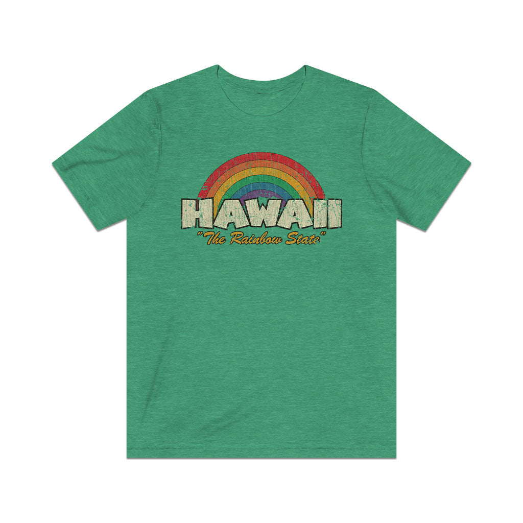 Hawaii The Rainbow State 1986 Vintage Men's T-Shirt