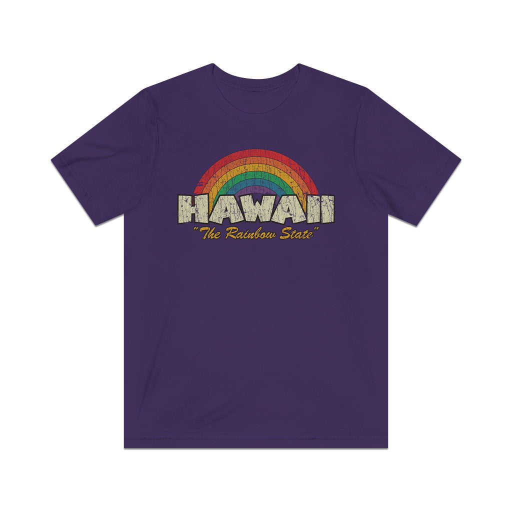 Hawaii The Rainbow State 1986 Vintage Men's T-Shirt