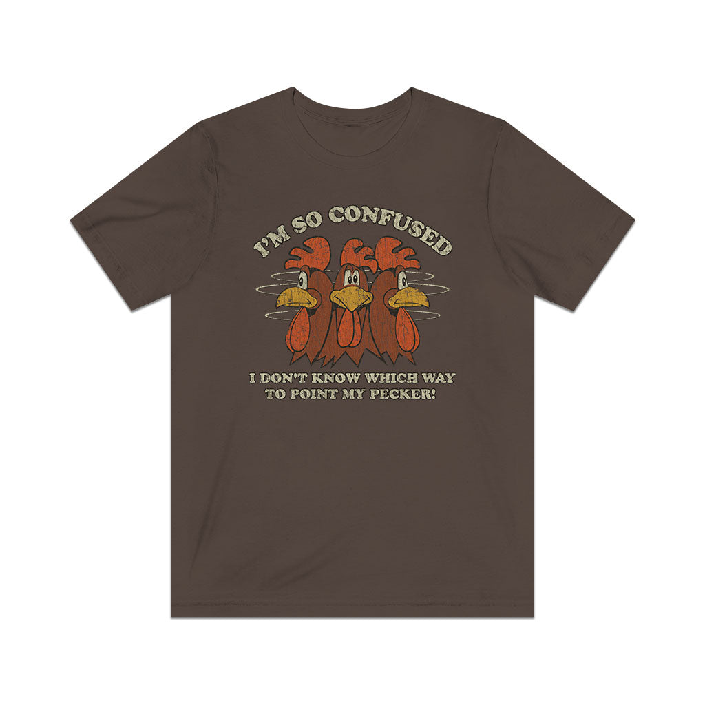 I Don't Know Which Way to Point My Pecker 1976 Vintage Men's T-Shirt